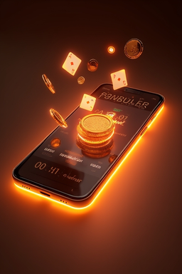 Smartfon z aplikacją kasynową